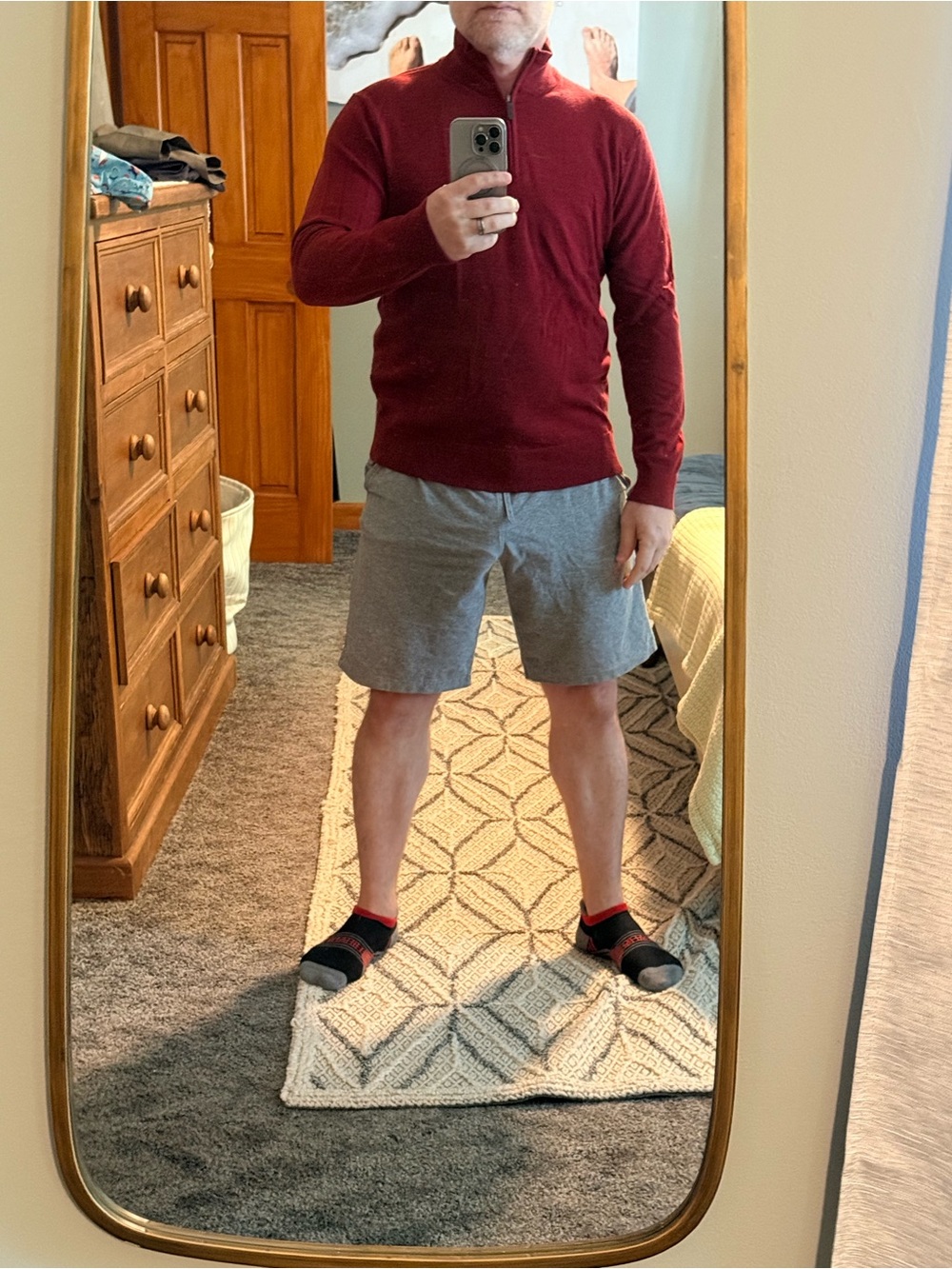 UNTUCKit 1/4 zip -100% extra fine merino wool sweater